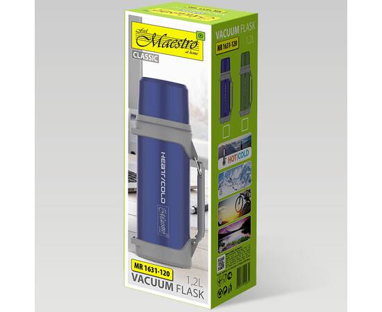 Термос 1,2 л Maestro блакитний (MR1631-120N-BLUE), зображення 3