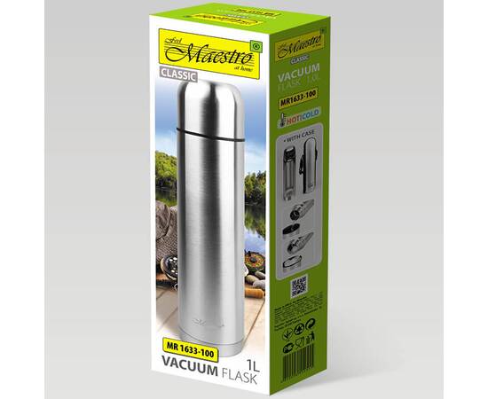 Термос 1,0 л.в чехле Maestro (MR1633-100), изображение 4