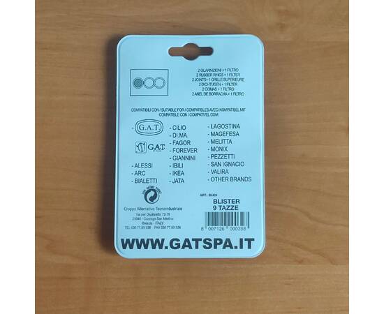 Прокладка силиконовая для гейзерной кофеварки на 9 чашек GAT (105009RI1SIL), изображение 2