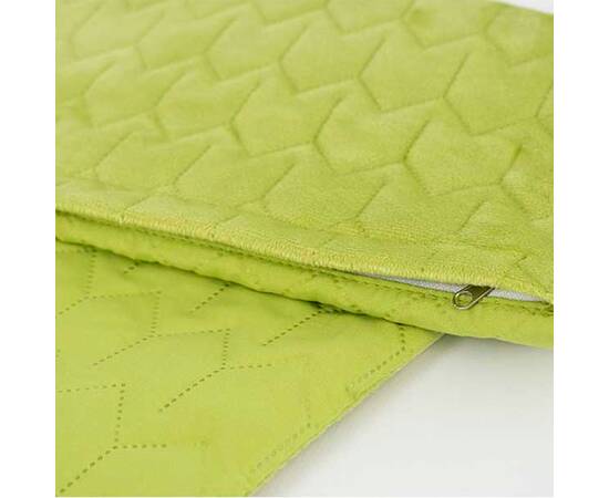 Чохол на подушку 50х70 стьобаний мікрофайбер+велюр Руно (382.55_Green banana), Колір: салатовий, Тип: наволочки, Розмір: 50x70, зображення 3