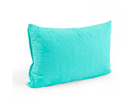 Чехол на подушку 50х70 стеганый микрофайбер+велюр Руно (382.55_Tiffany), Цвет: бирюзовый, Тип: наволочки, Размер: 50x70, изображение 2