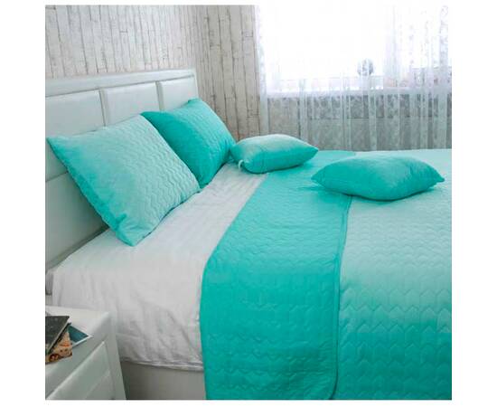 Декоративное покрывало VeLour 180x220 Tiffany Руно (340.55_Tiffany), Цвет: бирюзовый, Размер: 180x220, изображение 2