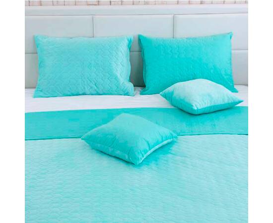 Подушка 40х40 декоративна Velour Tiffany Руно (311.55_Tiffany), Колір: бірюзовий, Розмір: 40x40, зображення 3