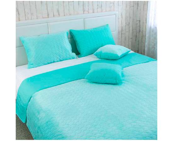 Подушка 40х40 декоративна Velour Tiffany Руно (311.55_Tiffany), Колір: бірюзовий, Розмір: 40x40, зображення 4
