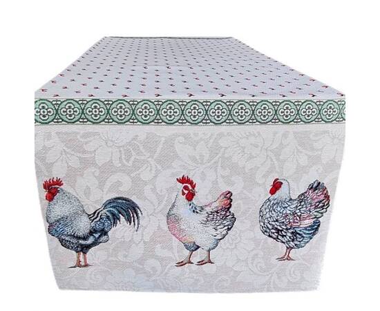 Дорожка Курочки 40x140 Прованс (025997), Тип: дорожки (раннеры), Цвет: красный, Форма скатерти: прямоугольная, Размер: 40x140, изображение 2