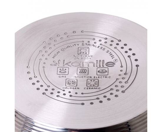 Набор кастрюль 6 предметов (1.8л, 2.3л, 3.3л; 7-слойное дно) Kamille (4706S), изображение 4