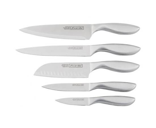 Набор ножей 6 предметов и деревянной подставкой Kamille (5133), изображение 2