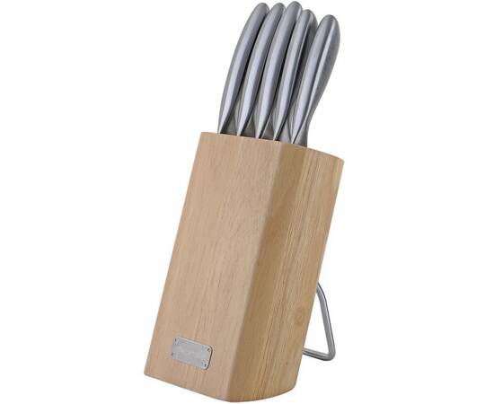 Набор ножей 6 предметов и деревянной подставкой Kamille (5133), изображение 4