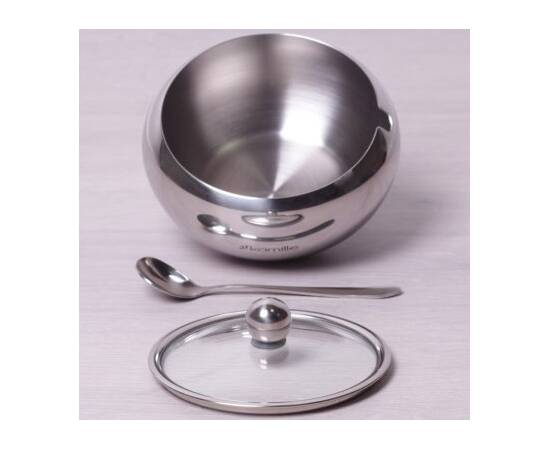 Сахарница 560 мл с ложечкой и стеклянной крышкой Kamille (7003), изображение 3