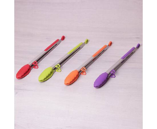 Щипцы силиконовые 35.5 см с ручками Kamille (7513), изображение 2