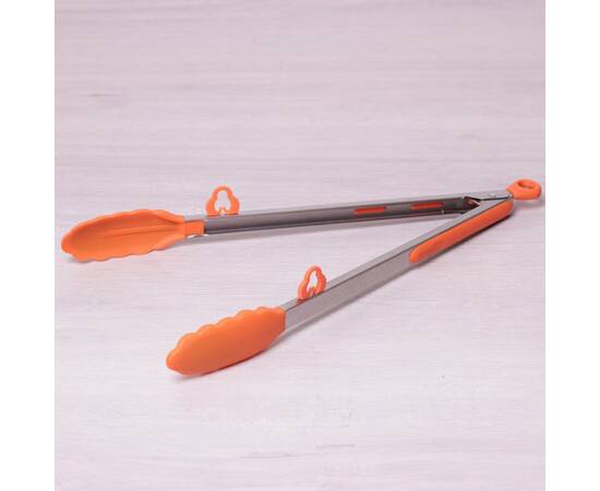 Щипцы силиконовые 35.5 см с ручками Kamille (7513), изображение 4