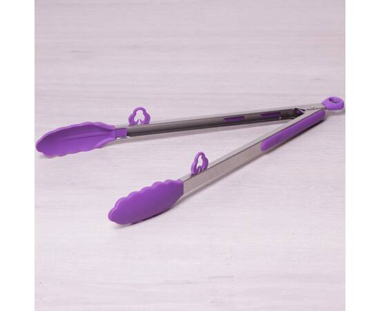 Щипцы силиконовые 35.5 см с ручками Kamille (7513), изображение 5