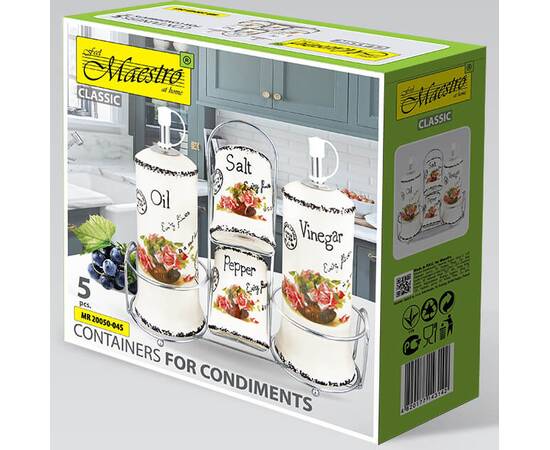 Набор для специй 5 пр. Открытка-роза Maestro (MR20050-04S), изображение 3