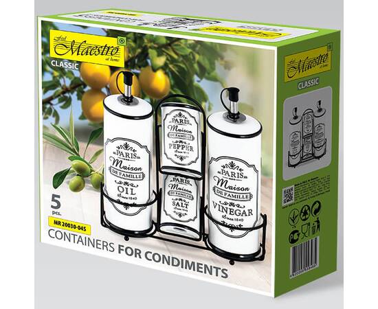 Набір для спецій 5 пр. Paris Maison Maestro (MR20030-04S), зображення 3