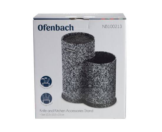 Подставка для ножей и кухонных принадлежностей двойная 10,3x10,3x23 см Ofenbach (100213), изображение 5