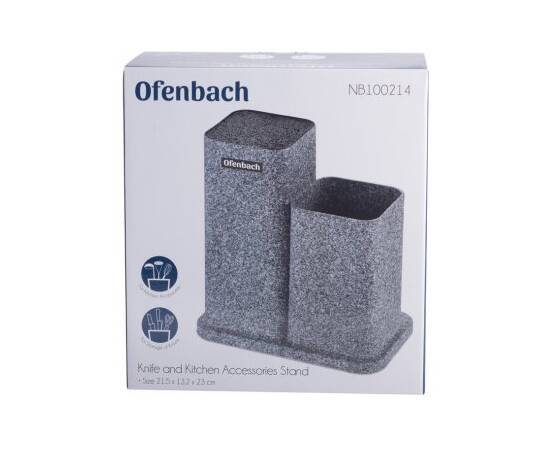 Подставка для ножей и кухонных принадлежностей двойная 21,5x13,2x23 см Ofenbach (100214), изображение 5