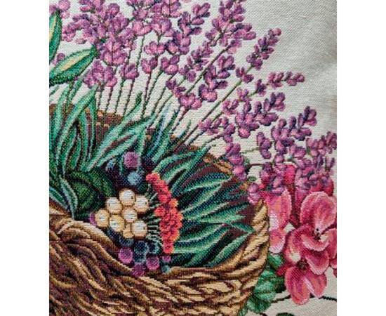 Наволочка 45х45 Лавандове поле Кошик лаванди Прованс (026059), изображение 2