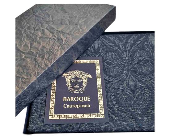 Скатерть гобеленовая 136х180 Baroque Black Прованс (025785), Тип: скатерти, Цвет: черный, Форма скатерти: прямоугольная, Размер: 136x180, изображение 5