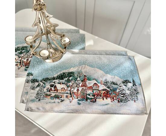 Серветка-підкладка 33x53 LiMaSo (ZERMAT-33), Тип: салфетки, Цвет: голубой, Форма скатерти: прямоугольная, Размер: 33x53, изображение 2