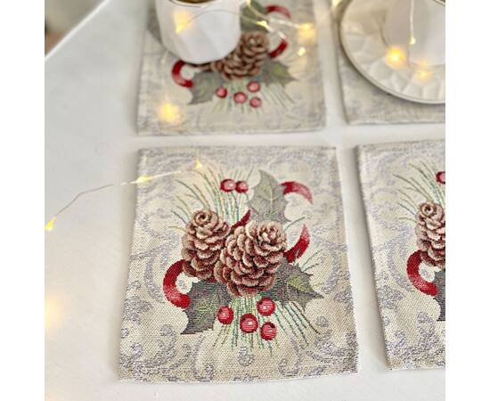 Серветка-підкладка 17х18 LiMaSo (RUNNER1198-17), Тип: салфетки, Цвет: красный, Форма скатерти: прямоугольная, Размер: 17x18, изображение 3