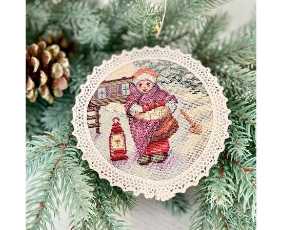 Серветка-підкладка з мереживом O10 LiMaSo (ROUND1160M-10D), Тип: серветки, Основний колір: бузковий, Форма скатертини: кругла, Розмір: Ø10, зображення 2