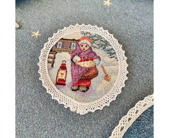 Серветка-підкладка з мереживом O10 LiMaSo (ROUND1160M-10D), Тип: серветки, Основний колір: бузковий, Форма скатертини: кругла, Розмір: Ø10, зображення 3