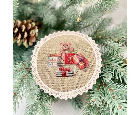 Серветка-підкладка з мереживом O10 LiMaSo (ROUND1196M-10D), Тип: серветки, Основний колір: червоний, Форма скатертини: кругла, Розмір: Ø10, зображення 2