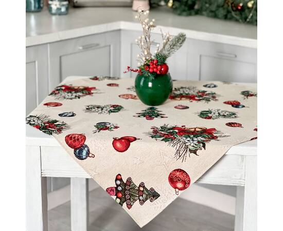 Скатертина гобеленова 97х100 LiMaSo (CABETO-100), Тип: скатерти, Цвет: красный, Форма скатерти: квадратная, Размер: 97x100, изображение 3