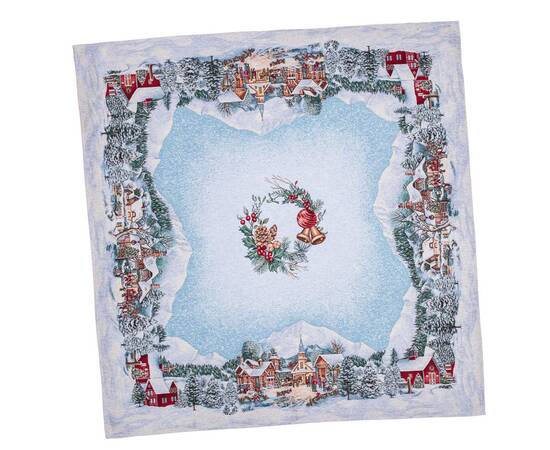 Скатертина гобеленова 97х100 LiMaSo (ZERMAT-100), Тип: скатертини, Основний колір: блакитний, Форма скатертини: квадратна, Розмір: 97x100, зображення 2