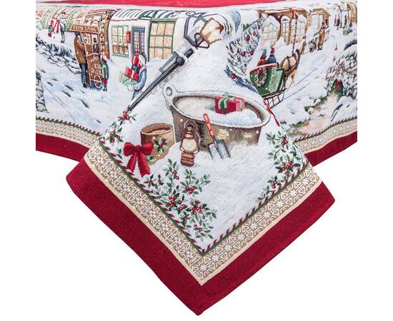 Скатертина гобеленова 137х176 LiMaSo (BENASK-176), Тип: скатерти, Цвет: красный, Форма скатерти: прямоугольная, Размер: 137x176, изображение 2