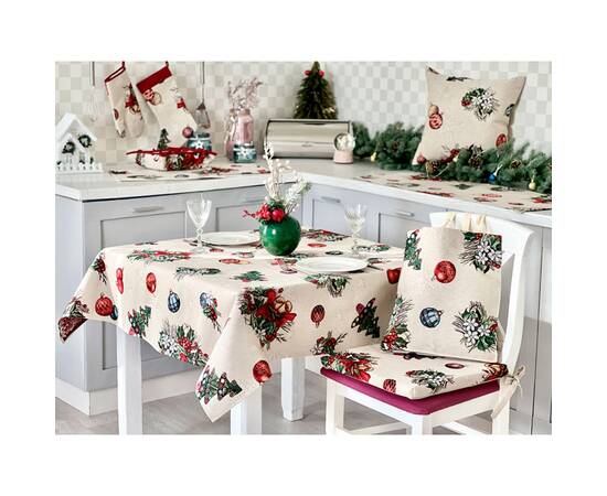 Скатертина гобеленова 137х260 LiMaSo (CABETO-260), Тип: скатерти, Цвет: красный, Форма скатерти: прямоугольная, Размер: 137x260, изображение 5