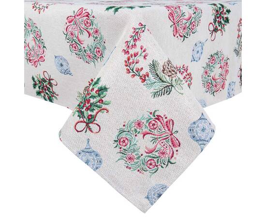 Скатертина гобеленова 137х137 LiMaSo (CORONA-137), Тип: скатерти, Цвет: зеленый, Форма скатерти: квадратная, Размер: 137x137, изображение 2