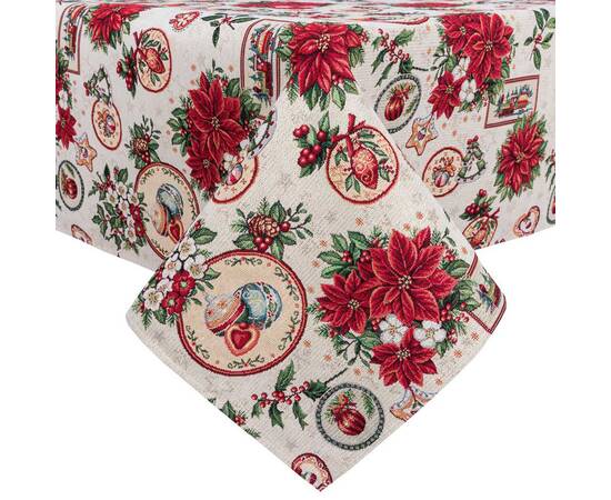 Скатертина гобеленова 137х260 LiMaSo (NAT-260), Тип: скатертини, Основний колір: червоний, Форма скатертини: прямокутна, Розмір: 137x260, зображення 2