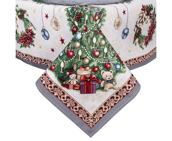 Скатертина гобеленова 137х260 LiMaSo (RABETO-260), Тип: скатерти, Цвет: зеленый, Форма скатерти: прямоугольная, Размер: 137x260, изображение 3