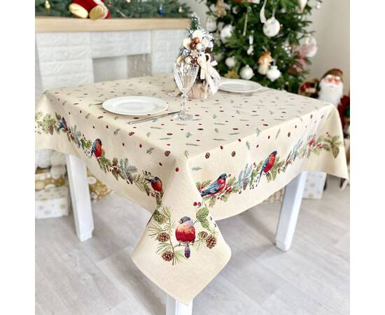 Скатертина гобеленова 137х280 LiMaSo (RUNNER1066-280), Тип: скатерти, Цвет: зеленый, Форма скатерти: прямоугольная, Размер: 137x280, изображение 3