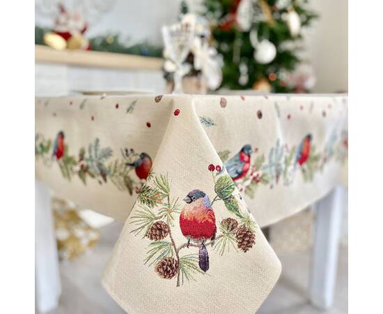 Скатертина гобеленова 137х137 LiMaSo (RUNNER1066-137), Тип: скатерти, Цвет: зеленый, Форма скатерти: квадратная, Размер: 137x137, изображение 5