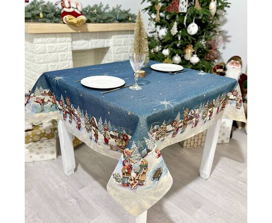 Скатертина гобеленова 137х280 LiMaSo (RUNNER1160-280), Тип: скатертини, Основний колір: синій, Форма скатертини: прямокутна, Розмір: 137x280, зображення 3