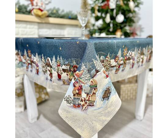 Скатертина гобеленова 137х180 LiMaSo (RUNNER1160-180), Тип: скатертини, Основний колір: синій, Форма скатертини: прямокутна, Розмір: 137x180, зображення 4