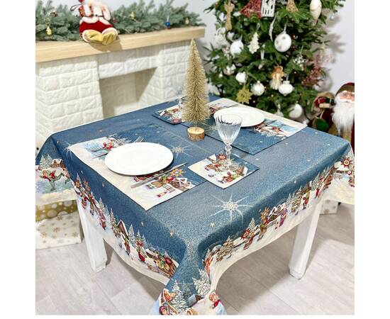 Скатертина гобеленова 137х180 LiMaSo (RUNNER1160-180), Тип: скатертини, Основний колір: синій, Форма скатертини: прямокутна, Розмір: 137x180, зображення 5