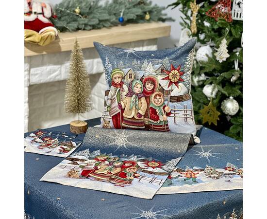 Скатертина гобеленова 137х280 LiMaSo (RUNNER1160-280), Тип: скатертини, Основний колір: синій, Форма скатертини: прямокутна, Розмір: 137x280, зображення 6