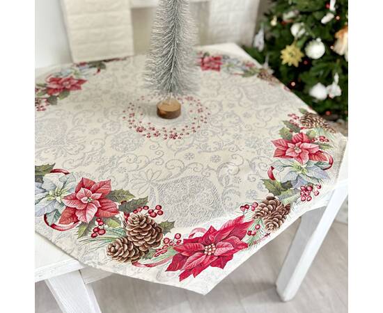 Скатертина гобеленова 97х100 LiMaSo (RUNNER1198-100), Тип: скатертини, Основний колір: червоний, Форма скатертини: квадратна, Розмір: 97x100, зображення 3