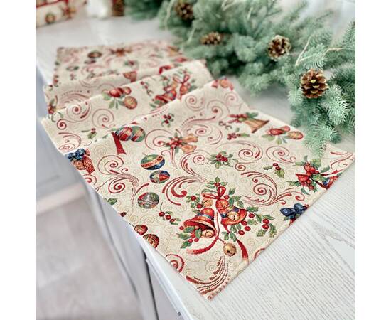 Гобеленова доріжка на стіл 37х100 LiMaSo (MIRRA-37), Тип: дорожки (раннеры), Цвет: красный, Форма скатерти: прямоугольная, Размер: 37x100, изображение 4