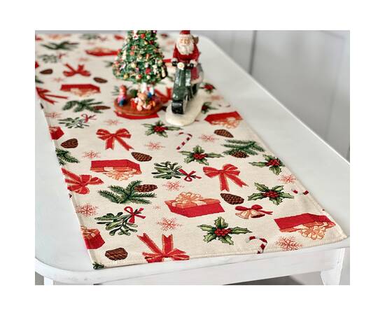 Гобеленова доріжка на стіл 45х140 LiMaSo (SPARKLE-45), Тип: дорожки (раннеры), Цвет: красный, Форма скатерти: прямоугольная, Размер: 45x140, изображение 4