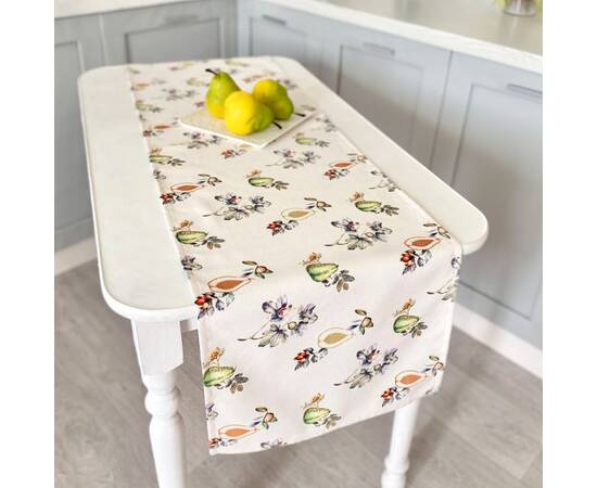 Доріжка з водовідштовхуючим покриттям 40х154 LiMaSo (JULIA-40), Тип: дорожки (раннеры), Цвет: зеленый, Форма скатерти: прямоугольная, Размер: 40x154, изображение 3