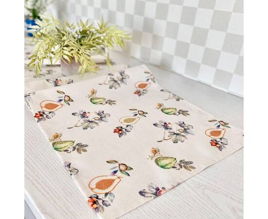 Доріжка з водовідштовхуючим покриттям 40х154 LiMaSo (JULIA-40), Тип: дорожки (раннеры), Цвет: зеленый, Форма скатерти: прямоугольная, Размер: 40x154, изображение 4