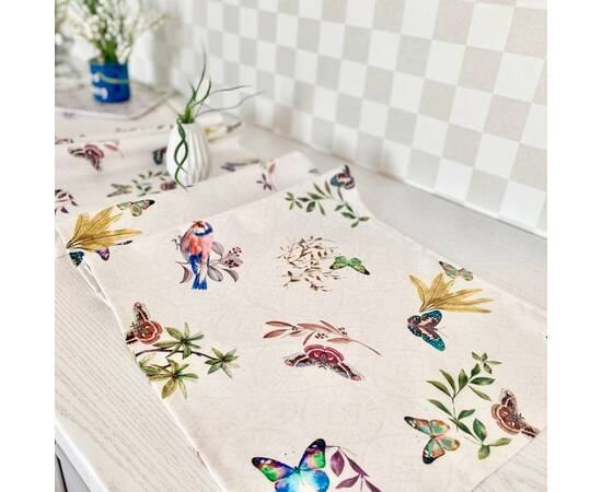 Доріжка з водовідштовхуючим покриттям 40х154 LiMaSo (TIKAL-40), Тип: дорожки (раннеры), Цвет: коричневый, Форма скатерти: прямоугольная, Размер: 40x154, изображение 4