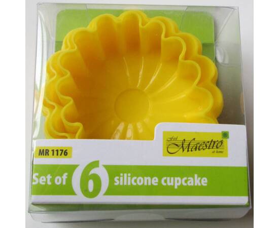 Форма для кекса силикон желтая (6 шт.) Maestro (MR1176-ж), изображение 2