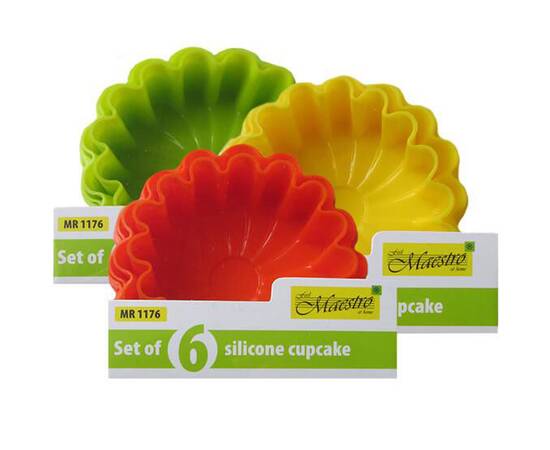 Форма для кекса силикон желтая (6 шт.) Maestro (MR1176-ж), изображение 3