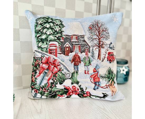 Подушка гобеленова 45x45 LiMaSo (VILLAGE CO2-NV), зображення 2