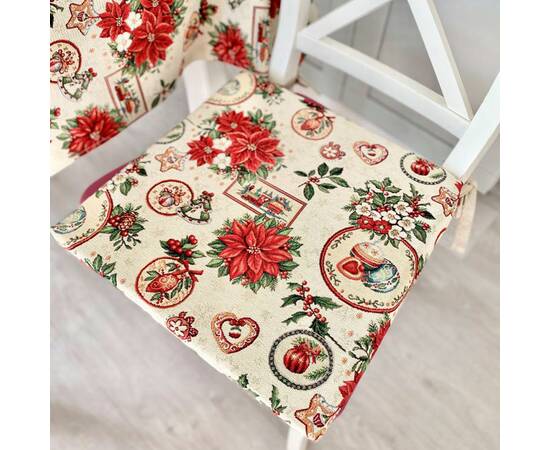 Подушка на стілець гобеленова 40х40 LiMaSo (NAT-PS), зображення 2